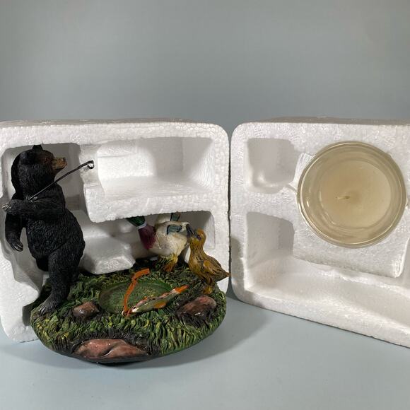 Rivers Edge Bear and Duck Candle Holder - Picture 6 of 7